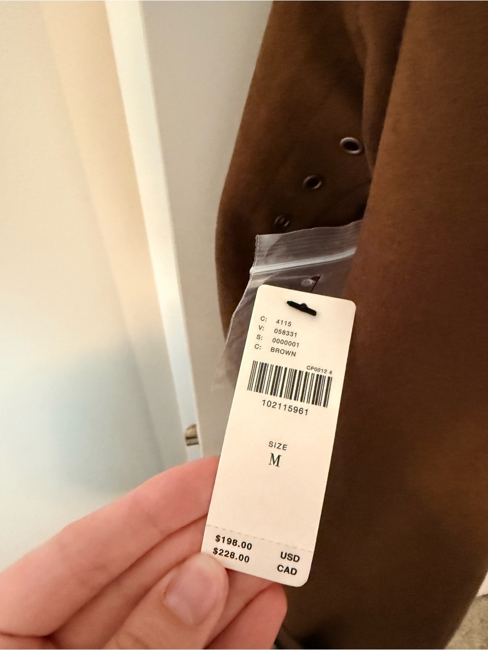 NWT Anthropologie Faux Suede Two-fer Jacket with Quilted Lining - Picture 6 of 6